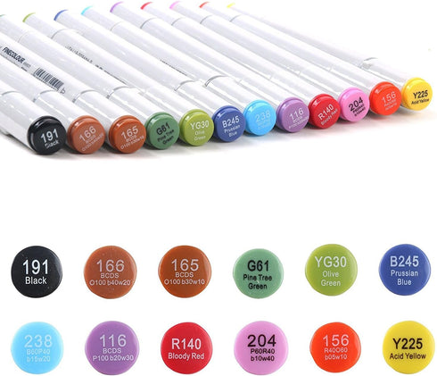 M MAXIMUMCATCH Maxcatch 12 Colors Double Head Fly Tying Marker Pen UV Resistant Tying Material (12 Colors Pen Combo)...