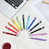 EOOUT 12pcs Ballpoint Pens, 1.0mm Black Ink Soft Touch Click Metal Pen with Stylus Tip for Touch Screens, 2-in-1 Ballpoint Pen with Stylus Tip......