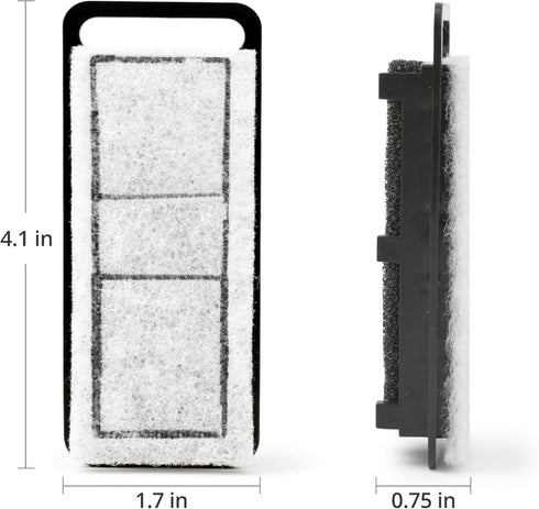 NICREW Slim Aquarium Filter Cartridges (12 pcs) with Intake Sponges (4 pcs)...