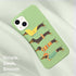 Idocolors Cute Dachshund Dog Phone Case Compatible with iPhone 13 Mini,Green Liquid Silicone Lovely Printted Case,Soft Gel Rubber Full-Body Protec...