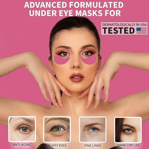 Under Eye Patches 70PCS, Peach Caviar Eye Patches for Puffy Eyes Treatment, Under Eye Masks for Dark Circles and Puffiness, Non-Irritating Eye Mas...
