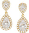 SWEETV Cubic Zirconia Teardrop Bridal Earrings, Rhinestone Dangle Earrings for Wedding Prom Anniversary...
