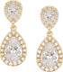 SWEETV Cubic Zirconia Teardrop Bridal Earrings, Rhinestone Dangle Earrings for Wedding Prom Anniversary...