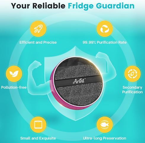Fridge Deodorizer, 20-Minute Efficient Refrigerator Deodorizer Odor Eliminator, 12x Extended Freshness, More Effective Than CH-CUT and Baking Soda...