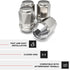 White Knight 1904ST-4 Stainless Steel Capped Acorn Lug Nut - 4 Piece...