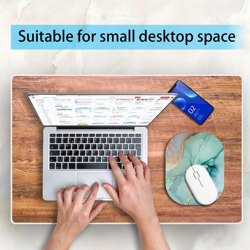 Small Mouse Pad?Mini Mouse Pad 6 x 7 Inch?for Laptop Keyboard Tray Wireless Mouse Home Office Travel?with Non-Slip Rubber Base, Waterproof Mouse M...