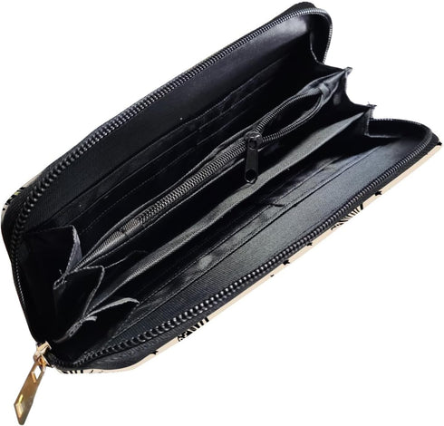 YISHOW Gothic Moth Wallet Slim Thin Leather Purse Wallet With Zip Around Clutch Casual Handbag For Phone Key Credit Cards...