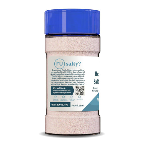 ruved Wright Salt, Flavorful Alternative Salt, Healthy Blend with Himalayan Pink Salt, Electrolyte Rich Multimineral Blend, 8.4 Ounces...