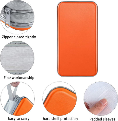 CD Case Holder, 80 Capacity CD/DVD Case Holders Wallet Hard Plastic CD DVD Disc Cases Storage Binder for Car Home Office Travel (Orange)...