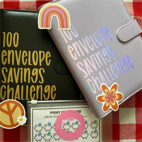 100 Envelope Challenge Binder, Savings Challenges Sheets?Easy and Fun Way to Save $5,050, Budget Binder with Cash Envelopes, Savings Challenges Bi...