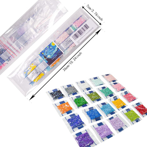 AB Diamond Painting Beads, 5D Diamond Painting Accessories, 20 Colors Round Diamond Painting Drills AB Rhinestones Flatback Rhinestones for Bead A...