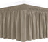Biscaynebay Wrap Around Bed Skirts for Full & Full XL Beds 15" Drop, Taupe Adjustable Elastic Dust Ruffles Easy Fit Wrinkle & Fade Resistant Silky...