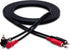Hosa CRA-203DJ Dual Right-Angle RCA with Ground Wire Stereo Interconnect Cable, 3 Meters, (CRA203DJ)...