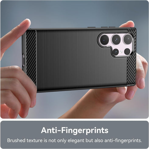 for Samsung Galaxy S24 Ultra Phone case, Shockproof, Scratch Resistant Carbon Fiber Jacket, Soft TPU,for Galaxy S24 Ultra case (Black)...