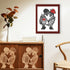 OLYCRAFT 2Pcs 8.6x11 Inch Skeleton Couple Self-Adhesive Silk Screen Printing Stencil Skull Lover Silk Screen Stencil Skull Rose Reusable Mesh Sten...