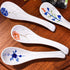 Japanese Ceramic Soup Spoons, 4 Pieces Porcelain Spoon for Noodle Ramen Oat...