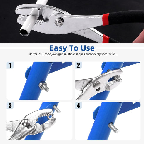 Glarks 6 Inch 8 Inch 10 Inch Slip Joint Pliers, Chrome Vanadium Steel Body with Non-Slip Handle and Rivet Joint Assembly...