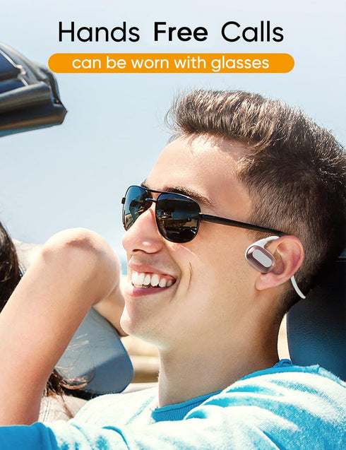 Premium Open Ear Air Conduction Headphones, Bluetooth 5.3 Wireless Earphones with Microphone, Stereo Sound Waterproof Sweatproof Sport Headsets fo...