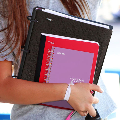Five Star Spiral Notebook, 1 Subject, College Ruled Paper, 7" x 4-3/8", Personal Size, 80 Sheets, Purple (450048CF1-ECM)...