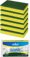 CELOX 6 Pack Dish Sponge for Kitchen, Dual Sided Scrub Heavy Duty, Non Scratch Sponges Perfect for Dishwashing and Household Cleaning, Highly Abso...
