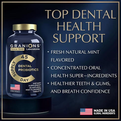 Dental Probiotics for Teeth and Gums - Fresh Breath Lactobacillus Salivarius Probiotic for Women and Men - Oral Probiotics for Mouth Bad Breath De...