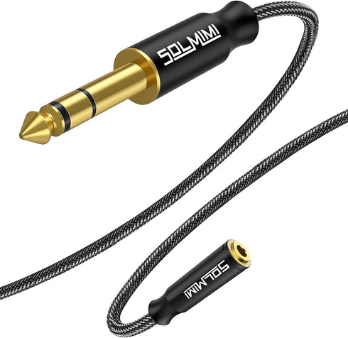 1/4 Headphone Adapter, 6.35mm Male to 3.5mm Female Audio Jack Adapter, Lossless Stereo Headphone Jack Adapter for Mixer Guitar Piano Amplifier Spe...