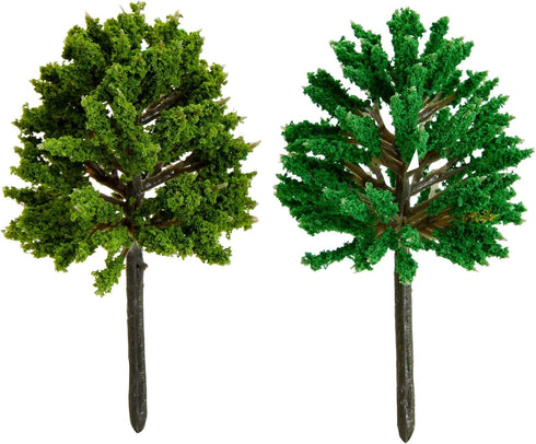 Bright Creations 55-Pieces of Miniature Model Trees for Diorama Supplies, Scenery, Landscape, DIY Projects, Arts and Crafts, Train Village, Railro...