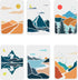 FINGERINSPIRE 6 Pcs Mountains Landscape Stencil 11.7x8.3 inch Mountains Stencils Template Plastic Moon Sun River Tree Stencils Reusable DIY Nature...