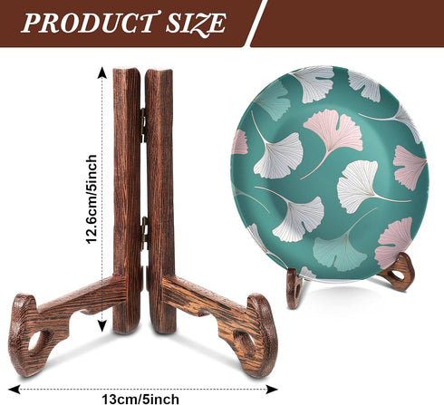 2 Pieces Wooden Display Stand Plate Holder Wooden Easel Plate Stand Picture Frame Holder for Display Plates Photos Home Birthday Party Wedding Dec...