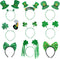 9PCS St Patricks Day Headband,St.Patrick'S Day Green Shamrock Clover Headband for Women Girls Hair Accessories Headwear...