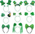 9PCS St Patricks Day Headband,St.Patrick'S Day Green Shamrock Clover Headband for Women Girls Hair Accessories Headwear...