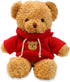 Teddy Bear Stuffed Animal, Soft Cuddly Teddy Bear Plush Toy, Birthday Christmas Valentine’s Day Gift for Kids Girlfriend (Red-B,11.8inch)...