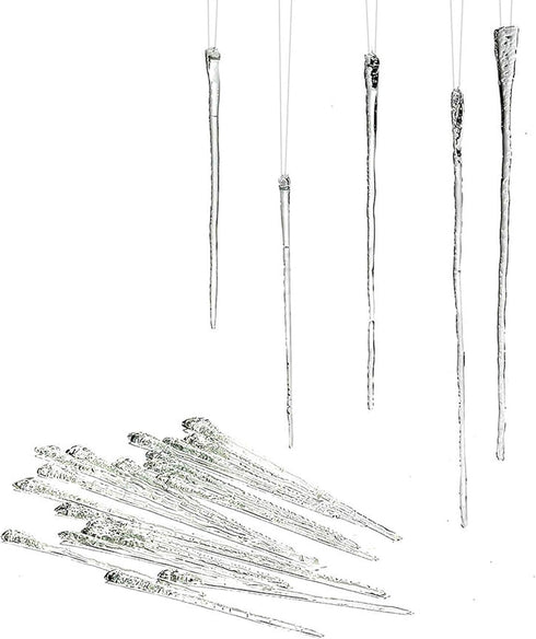 Department 56 Christmas Basics Glass Icicles Hanging Ornament Set, Various Sizes, Clear...