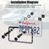 LivTee Anti Theft License Plate Screws Kits for Securing Frames and Covers, M6 (1/4") Tamper Proof Screws, Fastener Nut, Caps Cover for Front Rear...