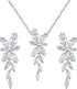 SWEETV Wedding Jewelry for Bride Bridesmaids,Marquise Cubic Zirconia Necklace Earrings Set, Bridal Jewelry Set for Wedding Party...
