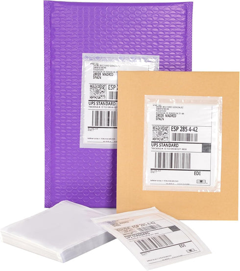 100 PCS 4.5"x 5.5" Clear Self-Adhesive Packing List Envelopes - Shipping/Mailing Pouch Enclosed Bags for Packing Slips Invoice Label...