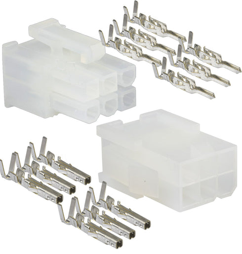 Molex 6 Circuit Wire Connector - 5 Complete Conn. w/Pins Mini-Fit Jr ™...