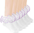 Yolev 3Pack Women Ankle Socks Lace Ruffle White Princess Eyelet Lace Socks Shimmering Cute Ruffle Comfortable Frilly...