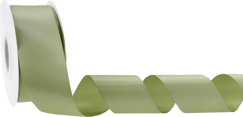 Sage Green Satin Ribbon 1-1/2 Inch Moss Ribbon for Crafts Double Face Satin Ribbon for Gift Wrapping Thick Ribbon for Wedding Decor Hair Bows Part...
