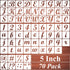 5 Inch Alphabet Letter Stencils for Painting - 70 Pack Letters and Numbers Stencil Templates with Signs for Painting on Wood, Reusable Letter and ...