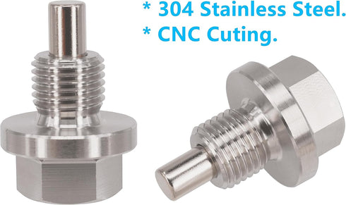1PC M12x1.25 Stainless Steel Magnetic Engine Oil Drain Plug Fit Toyota 4Runner Camry Highlander LandCruiser Prius RAV4 Sienna Tacoma Venza Yaris L...