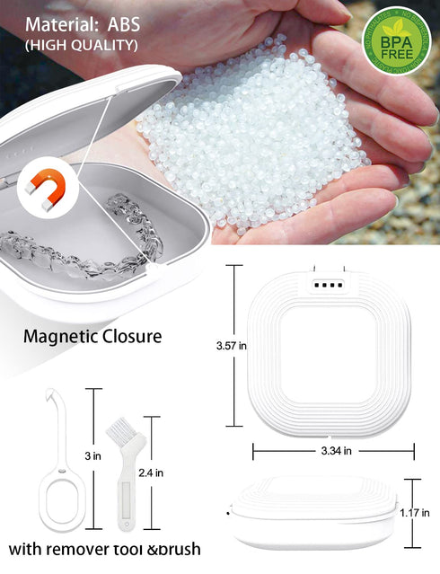 HEMILAB® Retainer Case, Slim Aligner Case with Vent Holes, Compatible with Invisalign, Mouth Guard Case, Cute Retainer Case with Retainer Removal ...