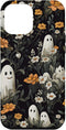iPhone 14 Pro Max Cute Funny Halloween Spooky Ghost In Flowers Floral Pattern Case...
