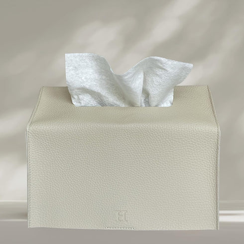 Hirano's BAZAAR Aesthetic Vegan Leather Cover for Disposable Paper Hand Towel Box, Compatible with Kleenex Paper Hand Towels (Bone)...