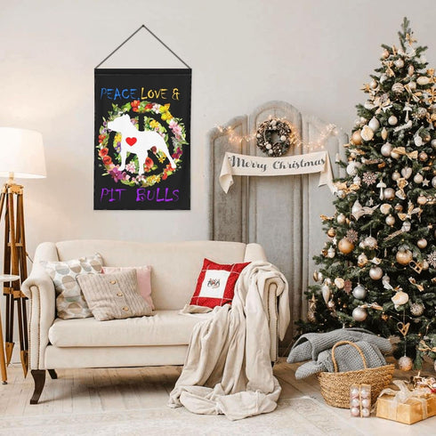 Peace Love & PitBulls Small Garden Flag Vertical Double Sided 12 x 18 Inch for Indoor Yard Lawn Porch Spring Summer Outdoor Decor...