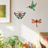 Yonivexis Hummingbird Butterfly Dragonfly Metal Wall Decor Outdoor Metal Wall Art Fence Decor Hanging Decorations for Garden Living Room Bedroom, ...