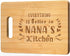 Nana's Kitchen Custom-Engraved Bamboo Cutting Board – A Personalized and Unique Mother’s Day or Christmas Gift for Grandma from Granddaughter or G...