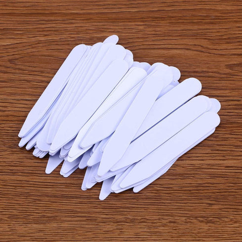 Homoyoyo 200PCS Plastic Collar Stays for Mens Dress Shirts, White Premium Dress Shirt Collar Inserts, Mens Collar Stays Bones Stiffeners in 3 Size...