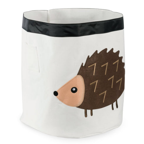 Collapsible Storage Bin Basket for Bedroom, Nursery, Playroom and More 17x18" Diameter - Hedgehog...