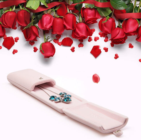 Oirlv Pink Velvet Jewelry Packaging Box Necklace Display Storage Case Necklace Gift Box...